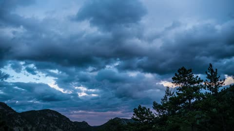 Cloudy blue sky