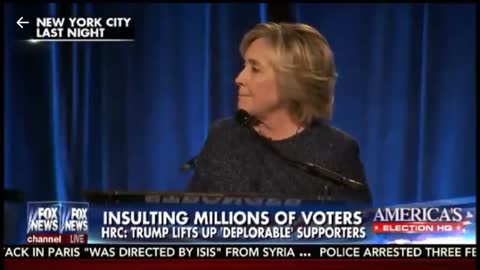 ▶ EXTRAIT-RQ + LIENS parus (23 fév 22) : Hillary Clinton calls Trump supporters DEPLORABLES