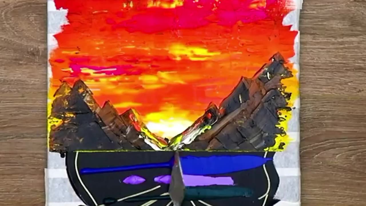 Fiery Farewell: A Stunning Sunset Drawing in Time-Lapse