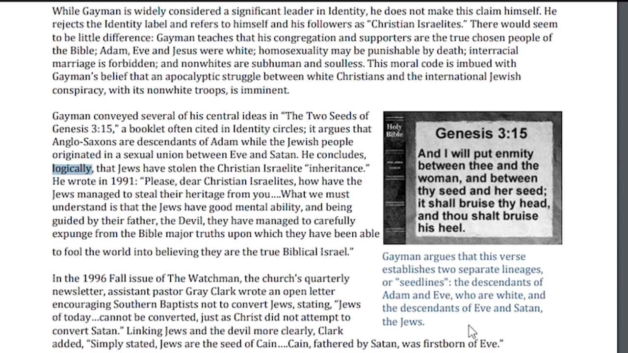 ADL ADMITS Jews Stole Israelite Heritage from CHRISTIANS
