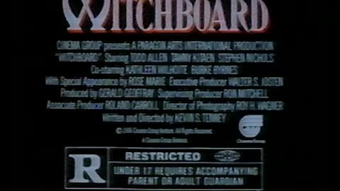 March 12, 1987 - TV Trailer for 'Witchboard'