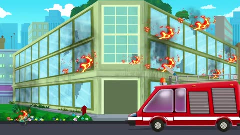Haunted House Monster Truck Cartoons Fire Truck War Vehicle Battles Video For Kid