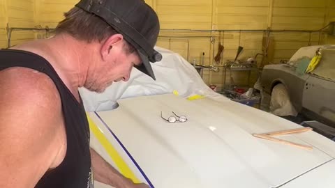 Laying Out Z28 Stripes On 69 Camaro Pace Car Easy DIY Tips & Tricks
