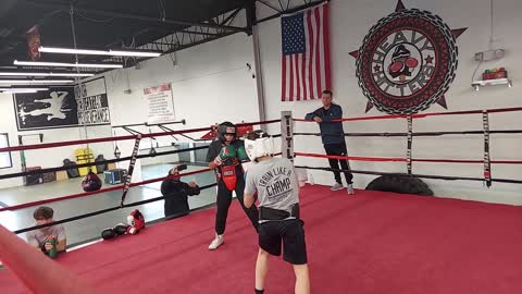 Joey sparring Jacob. 1/7/23