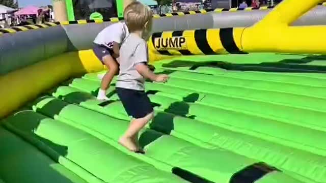 Ha ha, children are so good at playing