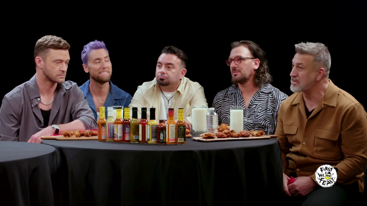 *NSYNC Breaks Another Record While Eating Spicy Wings | Hot Ones