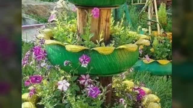 Old tyre craft/Artistic reuse old tyre/Specially home decor ideas