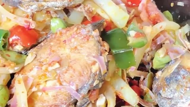5 minutes cooking - Young Papaya Mackerel (Indonesian Food)