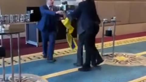 Russian Delegate Pays The Price After Stealing Ukraine Flag