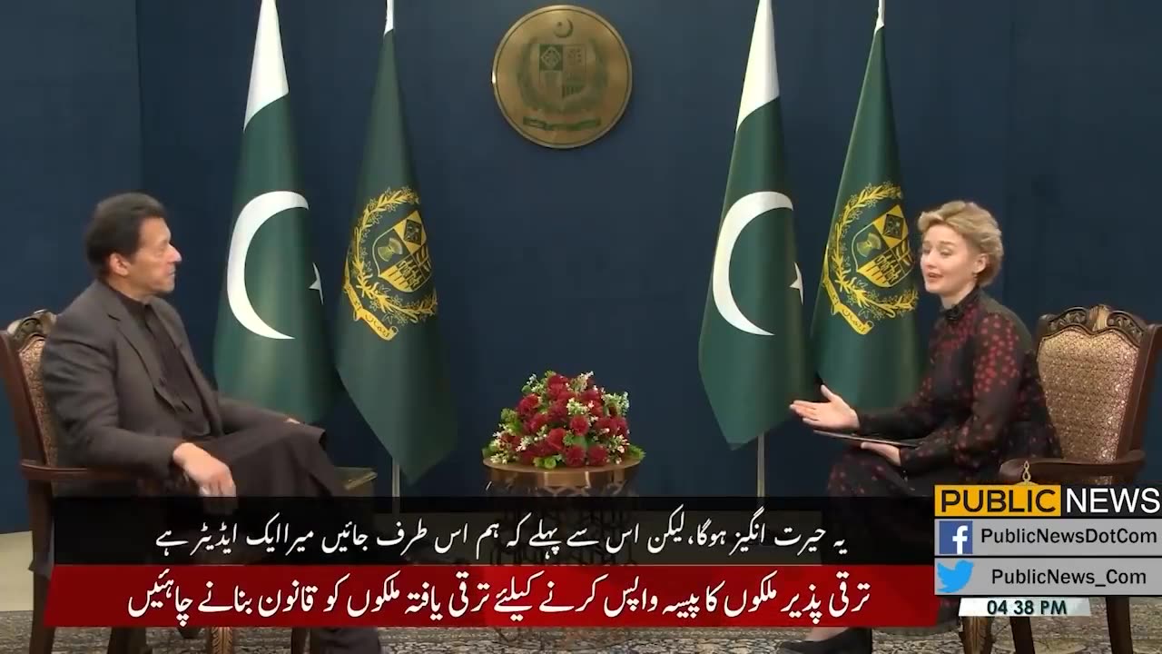 Former Prime Minister of Pakistan Imran khan Interview with Russian Anchor Today.