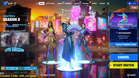 sith_surgeon - Family Friendly Fortnite Live Stream. Customs Stream.