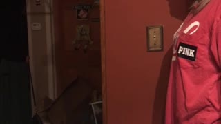 Family Having Fun Scaring Each Other