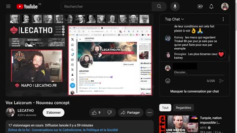 2023-10-20 (7) - Triskel sur une chaîne catholique (Rue, accumulation, Dieu...) - Youtube LeCatho