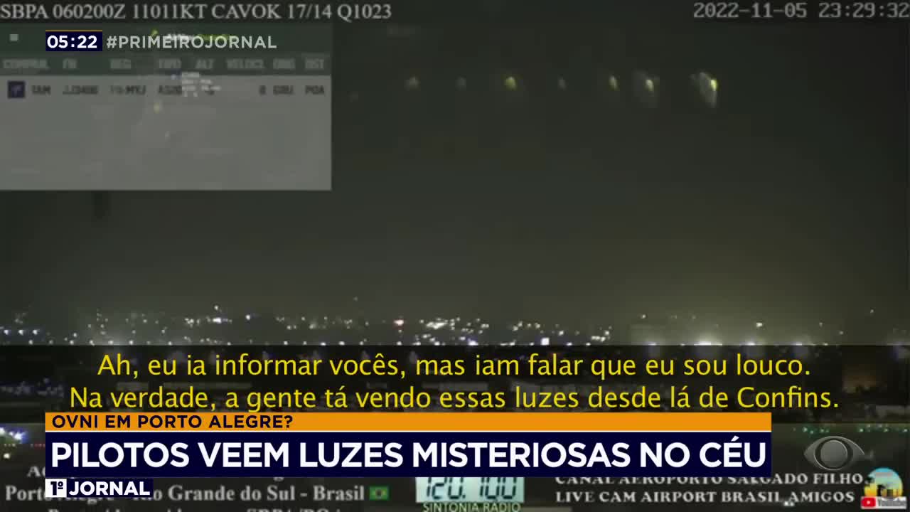 Pilotos veem luzes misteriosas que lembram óvnis no céu gaúcho