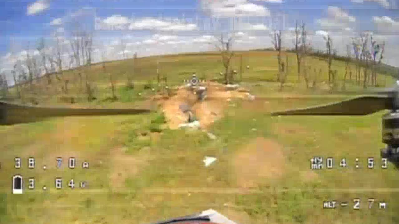 ‼️🇷🇺⚡️ Footage of the destruction of the dugout at the positions of the AFU by an FPV drone.