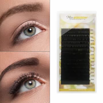 Misslamode all size mink eyelashes 16rows 8-15mm mix individual eyelashes russian volume eyelashes