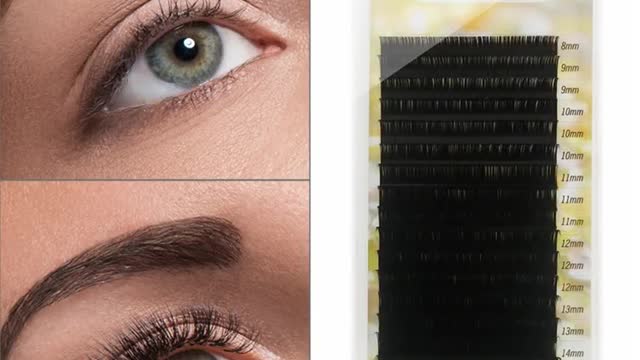 Misslamode all size mink eyelashes 16rows 8-15mm mix individual eyelashes russian volume eyelashes