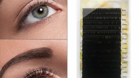 Misslamode all size mink eyelashes 16rows 8-15mm mix individual eyelashes russian volume eyelashes