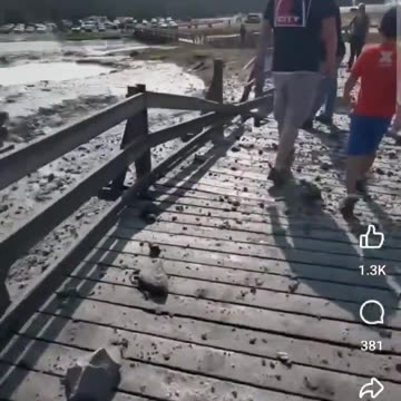 YELLOWSTONE GEYSER EXPLOSION AFTERMATH