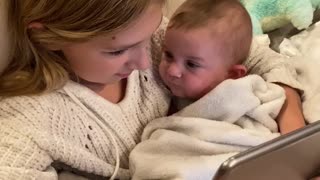 Heart Warming Snuggling Sisters