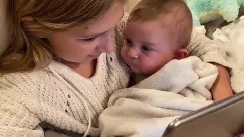 Heart Warming Snuggling Sisters