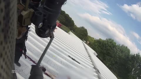 Trump Assassination Attempt - Video Of Dead Shooter On Roof.