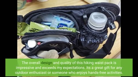 Honest Comments: WATERFLY Hiking Waist Bag Fanny Pack with Water Bottle Holder for Men Women Ru...