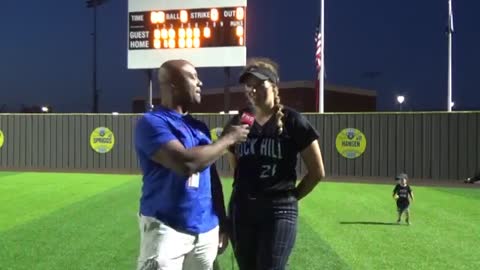 Rock Hill P Taylor Hagen after 1-0 win over Royse City to Advance to the Texas 5a State FInals