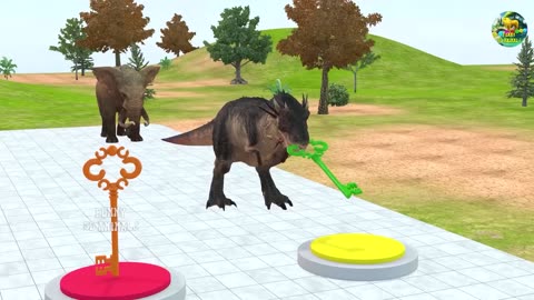 Paint Animals Gorilla Cow Tiger Lion Elephant Fountain Crossing Animal Game