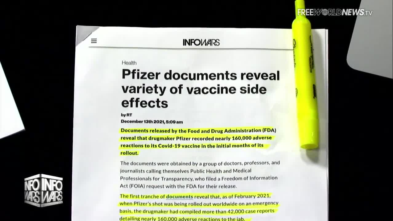 Pfizer Knew Of 158,000+ Adverse Reactions In First Two Months of Vaccine Rollout