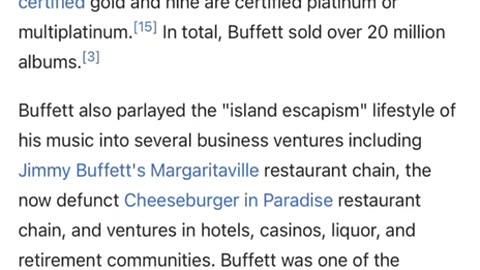 Who was Jimmy Buffett?