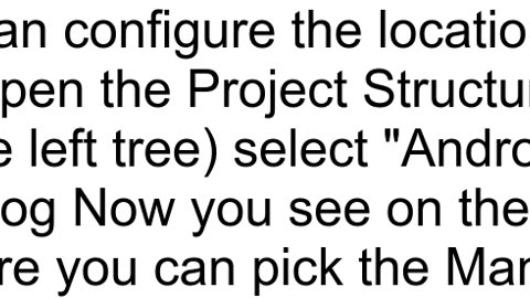 Android Studio not found AndroidManifestxml