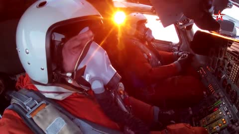 Two Tu-160 strategic bombers of the Russian Air Force conducted the flight over the Arctic Ocean