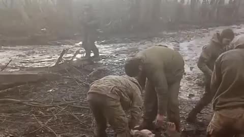 Captured Ukrainian soldiers near Avdeevka
