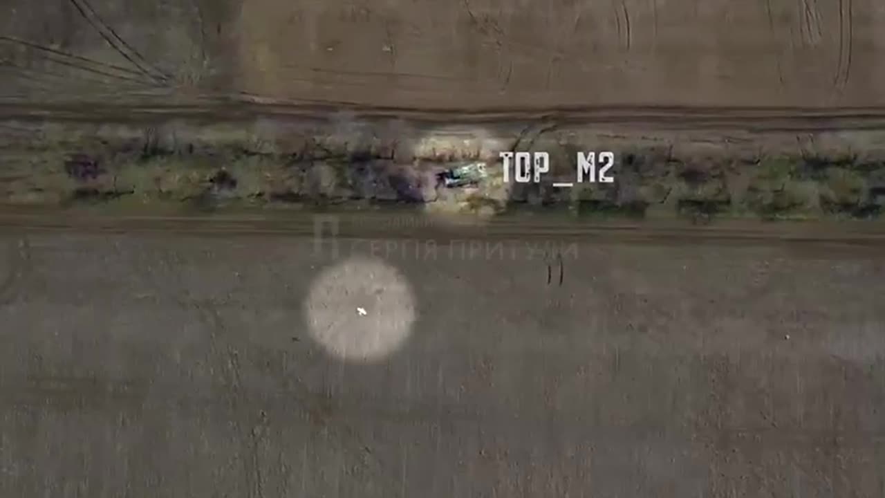 Ukrainian Kamikaze Drone Strikes Russian SAM