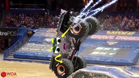 Crazy Monster Truck Freestyle Moments | Monster Jam highlights 2020 | Woa Doodles Funny Videos