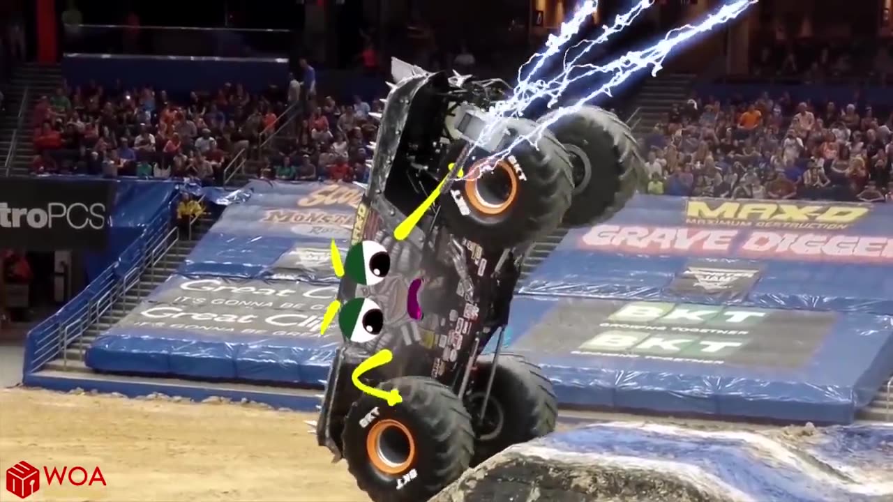 Crazy Monster Truck Freestyle Moments | Monster Jam highlights 2020 | Woa Doodles Funny Videos