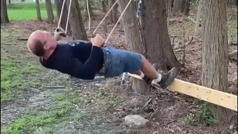 Dad made his own gym equipment
