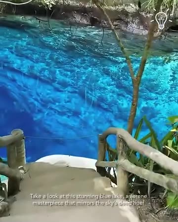 This blue lake is absolutely gorgeous!