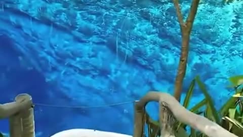 This blue lake is absolutely gorgeous!