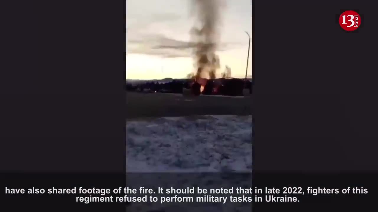 “Watch burning of Putin’s fighters’ headquarters" -Russian army headquarters set on fire in Chechnya