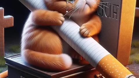 The story of a cat who became a smoker and what happened to him later