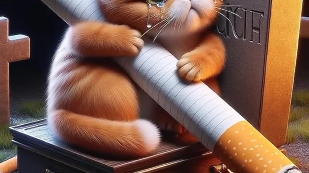 The story of a cat who became a smoker and what happened to him later