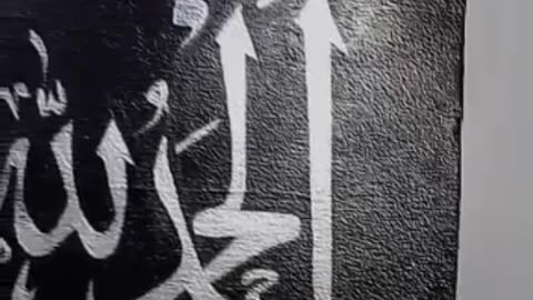 acrylic painting and calligraphy