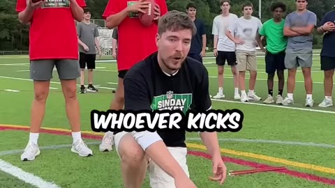 Make This Kick, Win $10,000 & Super Bowl Tickets #mrbeast #trending #shorts