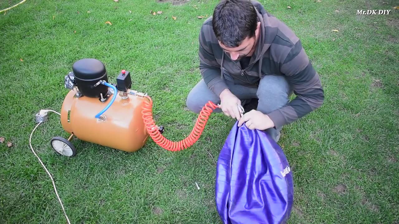 DO NOT THROW AWAY YOUR OLD REFRIGERATOR COMPRESSOR / How to make Homemade air Silent Compressor