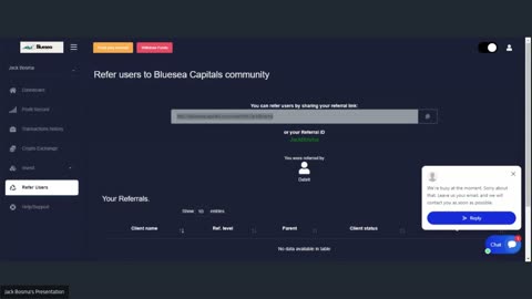 The Bluesea Capitals Earning Platform