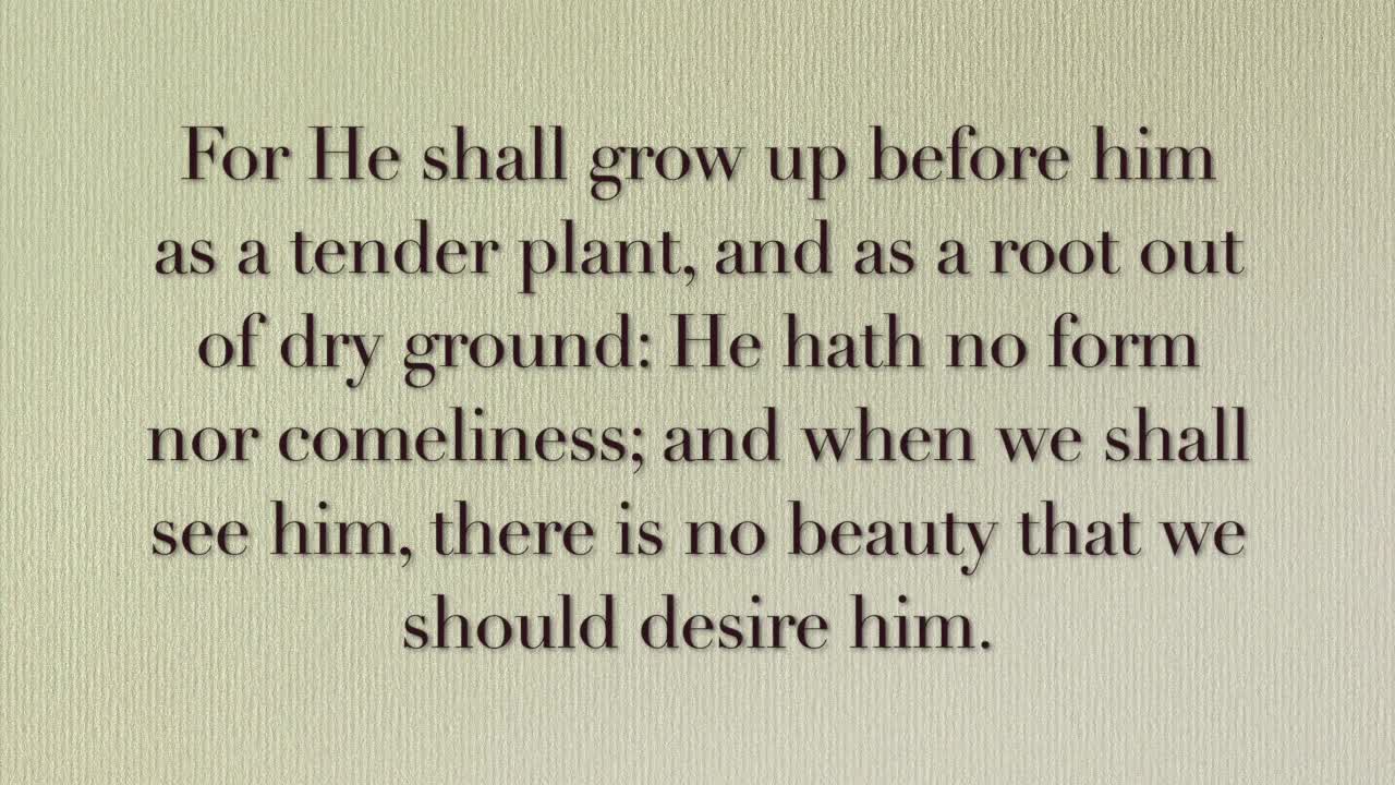 Isaiah 53:1-9 smitten of God and afflicted