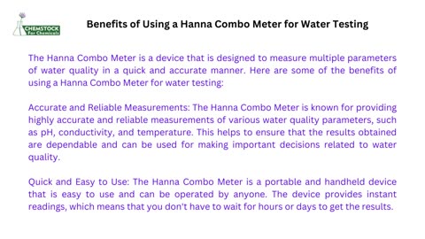 Hanna Combo Meter | Chemstock