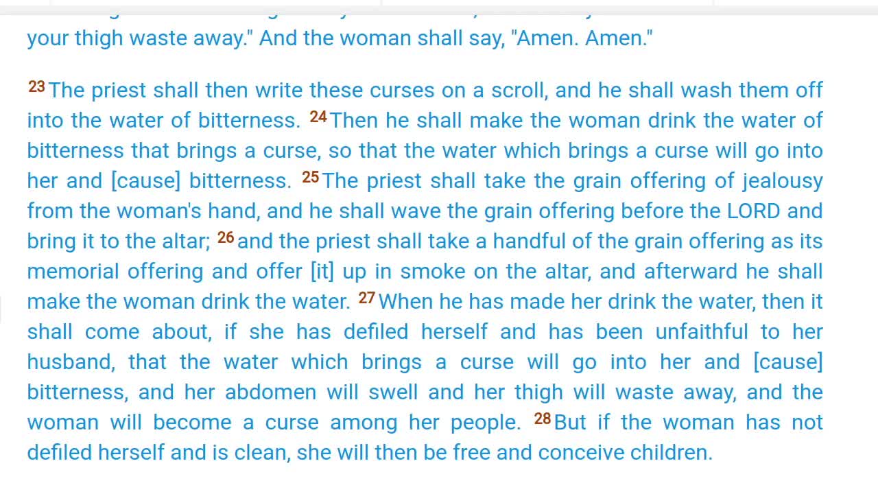 Abortion in the Book of Numbers